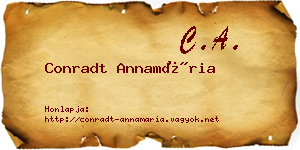 Conradt Annamária névjegykártya